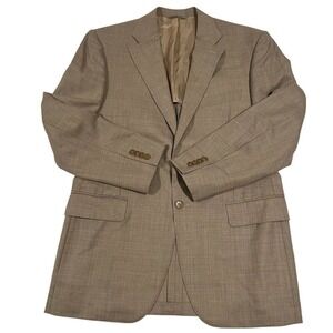 Canali x Saks Fifth Ave Water Resistant Blazer US 54 Brown Italy‎ 2-Button Men's